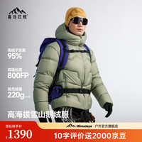 喜马拉雅 玉龙2.0鹅绒服800蓬95绒-20°C雪山攀登专业户外防风羽绒服 藻灰绿 2.0新款800蓬95鹅绒-20°C S 充绒量189g