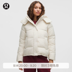 lululemon 丨Wunder Puff™ 女士羽绒外套 防风拒水 LW4CO3S 浅象牙白 S