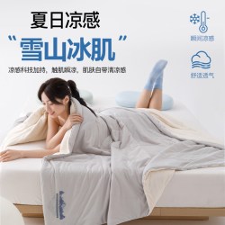 顶柔 雪山冰肌3.0A类凉感桑蚕丝艾草纤维可机洗空调被
