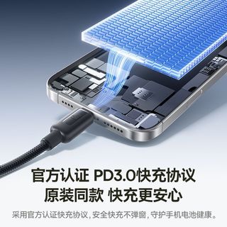 倍思 60W快充 Type-C双头织数据线