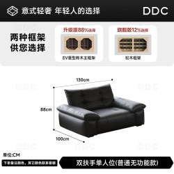 ddc 熊抱真皮沙发现代极简客厅2026新款直排半青头层牛皮沙发佛山