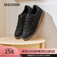 斯凯奇 女鞋秋季德训鞋低帮休闲鞋平底百搭阿甘鞋114570 黑色/BLK 39