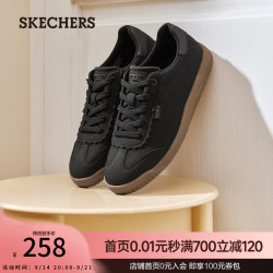 斯凯奇 女鞋秋季德训鞋低帮休闲鞋平底百搭阿甘鞋114570 黑色/BLK 39