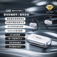 黑鲨 凤鸣Pro 骨传导概念 银色 挂耳式蓝牙耳机