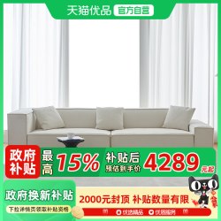 法兰丝 豆腐块沙发客厅奶油风直排布艺沙发现代简约可拆洗小户型