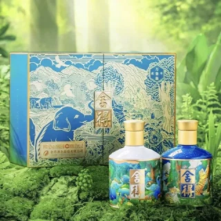 淘金币321元、中秋送好礼：舍得 虎年万象新 52度 浓香型白酒 375ml*2瓶 礼盒装 +100ml传承