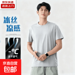 2026新款网眼长袖T恤男士运动速干圆领跑步透气排汗打底无痕CJDP 浅灰色 M