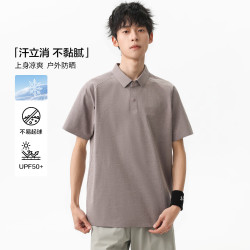 布衣传说 夏季纯色polo衫男短袖宽松半袖打底衫 乌梅紫15278 2XL
