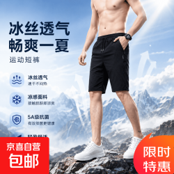 弹力短裤速干裤运动裤五分短裤夏季男休闲裤子 黑色 XL 