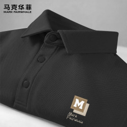 马克华菲 男士短袖POLO衫 透气吸汗