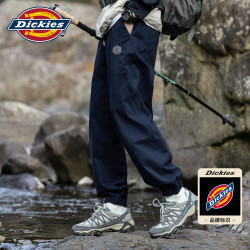 Dickies 美式高端潮流纯棉直筒休闲裤春秋男士宽松束脚运动冲锋工装裤秋冬 藏蓝色 常规  L