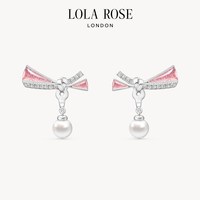 LOLA ROSE 缎带耳钉 草莓晶 LR60401