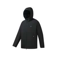 FILA斐乐 轻薄防泼水 正黑色 XL 男士羽绒服
