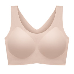 Glambody MAGIC NATURAL LINE 云朵无痕内衣女士无尺码bra一片式胸罩大胸显小固定杯文胸682368 甜杏仁 均码 （适合 85-130斤）