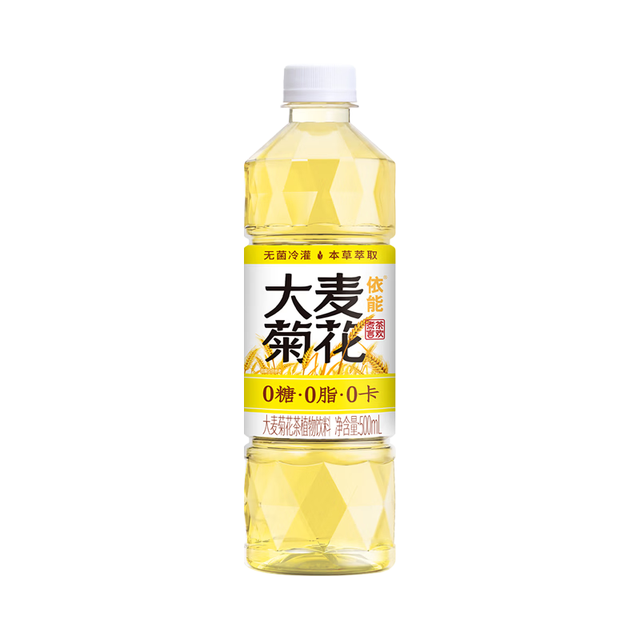 PLUS会员：依能 大麦菊花茶饮料 无糖0脂0卡 500ml*12瓶 塑膜装