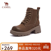 骆驼 马丁靴 L25W714090 棕色 38