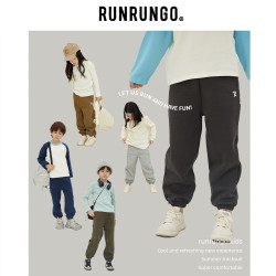 Runrungo 卫裤儿童春秋针织大童宽松ol春秋款万能搭休闲裤