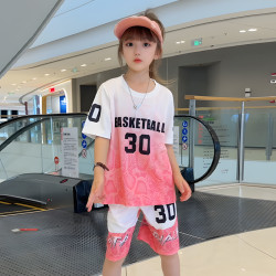 男童夏装套装运动篮球服短袖中大童速干套装2025新款