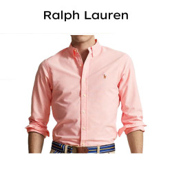 RALPH LAUREN 经典男士商务长袖衬衫 粉色 S
