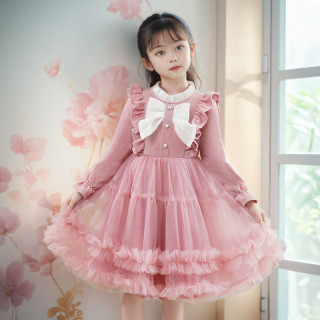 女童冬季连衣裙儿童洋气公主裙小女孩生日tutu裙子女宝秋季蓬蓬裙
