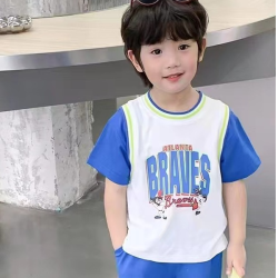 丽姐大童假两件童装打底6767儿童宝宝洋气夏季上衣（主播给编码拍）
