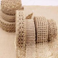 手工DIY棉麻材料花边复古装修工艺品编织宽扁麻织带