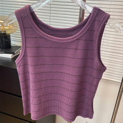 2023夏款新品百搭条纹弹力条纹休闲时尚小背心JX23163