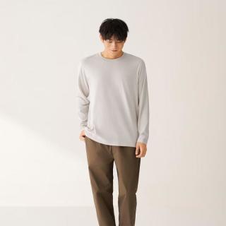 無印良品 MUJI 无印良品 男式棉混长袖T恤
