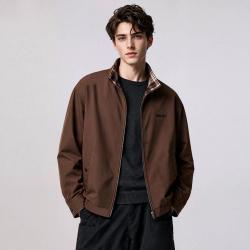 DKNY 纯色&格纹双面男士外套秋冬休闲老钱男式夹克