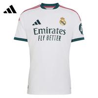 adidas 26/27赛季皇马主场修身套头短袖足球衣球员版男款