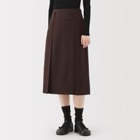 無印良品 MUJI 无印良品 Labo 女式 抽褶裙 长半身裙女秋冬裙子女装