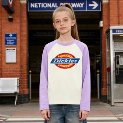 Dickies 儿童T恤长袖春季2026新青少年男孩女孩衣服休闲潮酷童装上衣