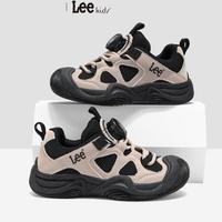 Lee 26年秋季新款密网透气男女童中大童旋钮扣运动鞋