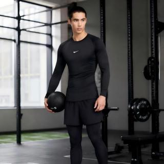 NIKE 速干训练包覆 男子紧身长袖T恤