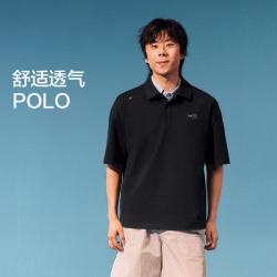 斯凯奇 26年夏季宽松短袖POLO男女同款运动POLO衫