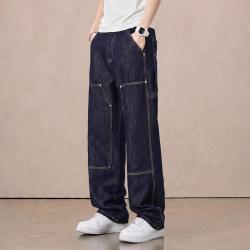 Dickies 美式复古伐木工装牛仔裤男水洗宽松直筒阔腿长裤子