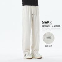 马克华菲 男式冰丝透气休闲直筒裤夏季宽松舒适日常百搭长裤