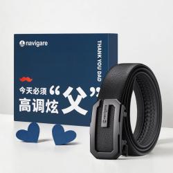navigare 意大利小帆船皮带男真皮自动扣头层牛皮腰带高级商务礼物送男友