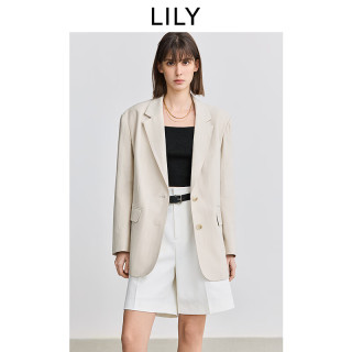 LILY 【大师系列】商场同款慵懒老钱风宽松高级感西装外套女