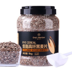 1号会员店 低脂高纤黑麦片1kg/桶