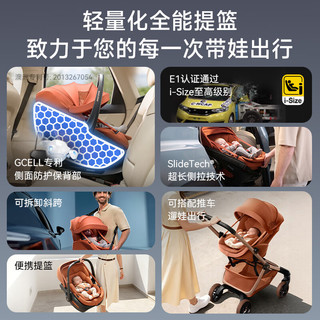 迈可适 Coral SlidePro 婴儿提篮+底座 星云橙