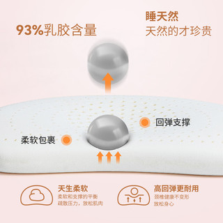 金橡树 93%天然乳胶 亲子护颈枕 儿童冰丝透气款