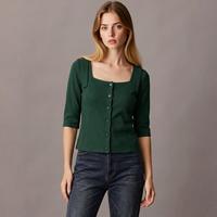限尺码：ZARA 纯色挺括设计感纽扣开襟女士针织衫