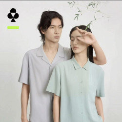 YOUKESHU 情侣睡衣 短袖短裤家居服套装