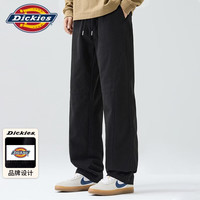 Dickies 裤子男士美式工装裤直筒休闲裤男秋冬季阔腿宽松长裤 黑色 M