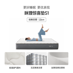 眯狸 梦百合眯狸席梦思惊喜床垫记忆棉护脊独立弹簧卧室软硬适中S1Pro