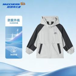 斯凯奇 2026新款男女童时尚户外运动秋季轻薄软壳外套
