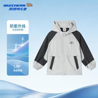 斯凯奇 2026新款男女童时尚户外运动秋季轻薄软壳外套