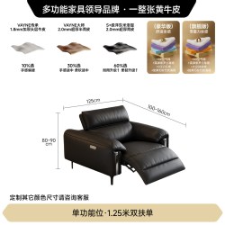 FA SA DI HOUSEHOLD 太空电动舱可调节功能沙发家庭影院极简意式零靠墙真皮沙发