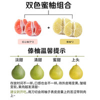 京鲜生 双色蜜柚 10-12斤 4粒装